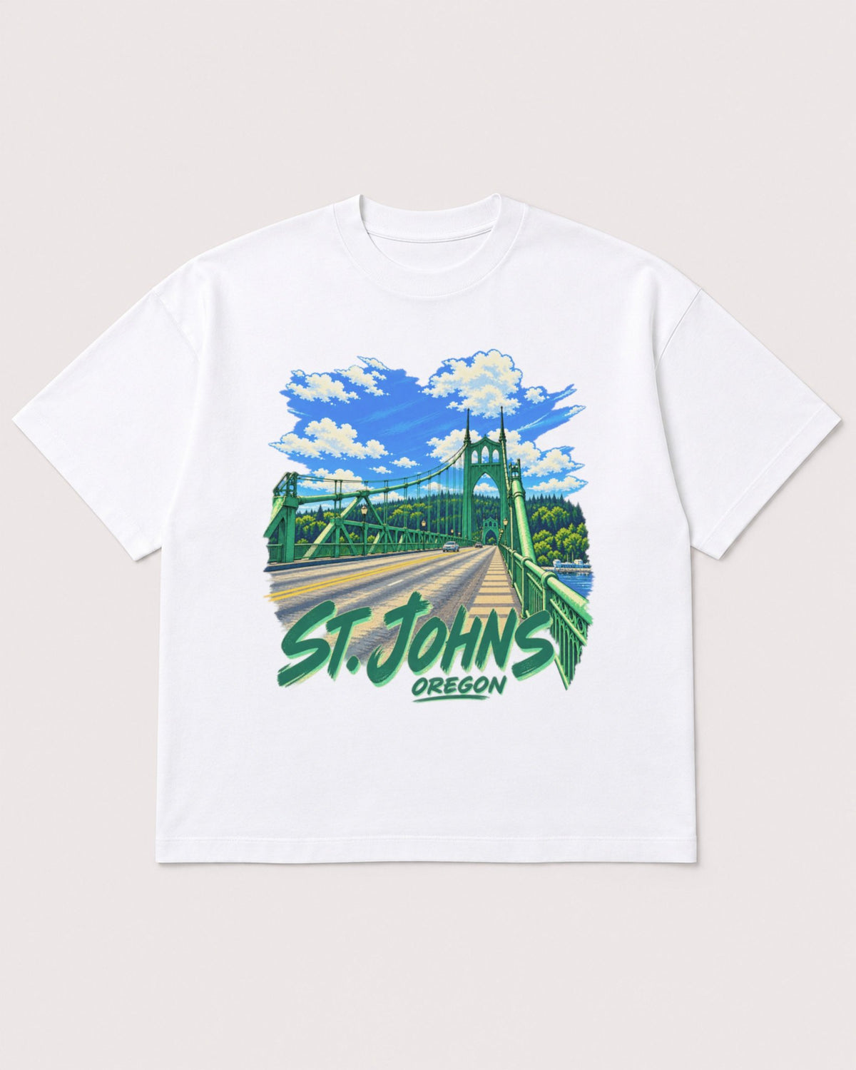 Mockup Boxy Heavyweight Tee White product