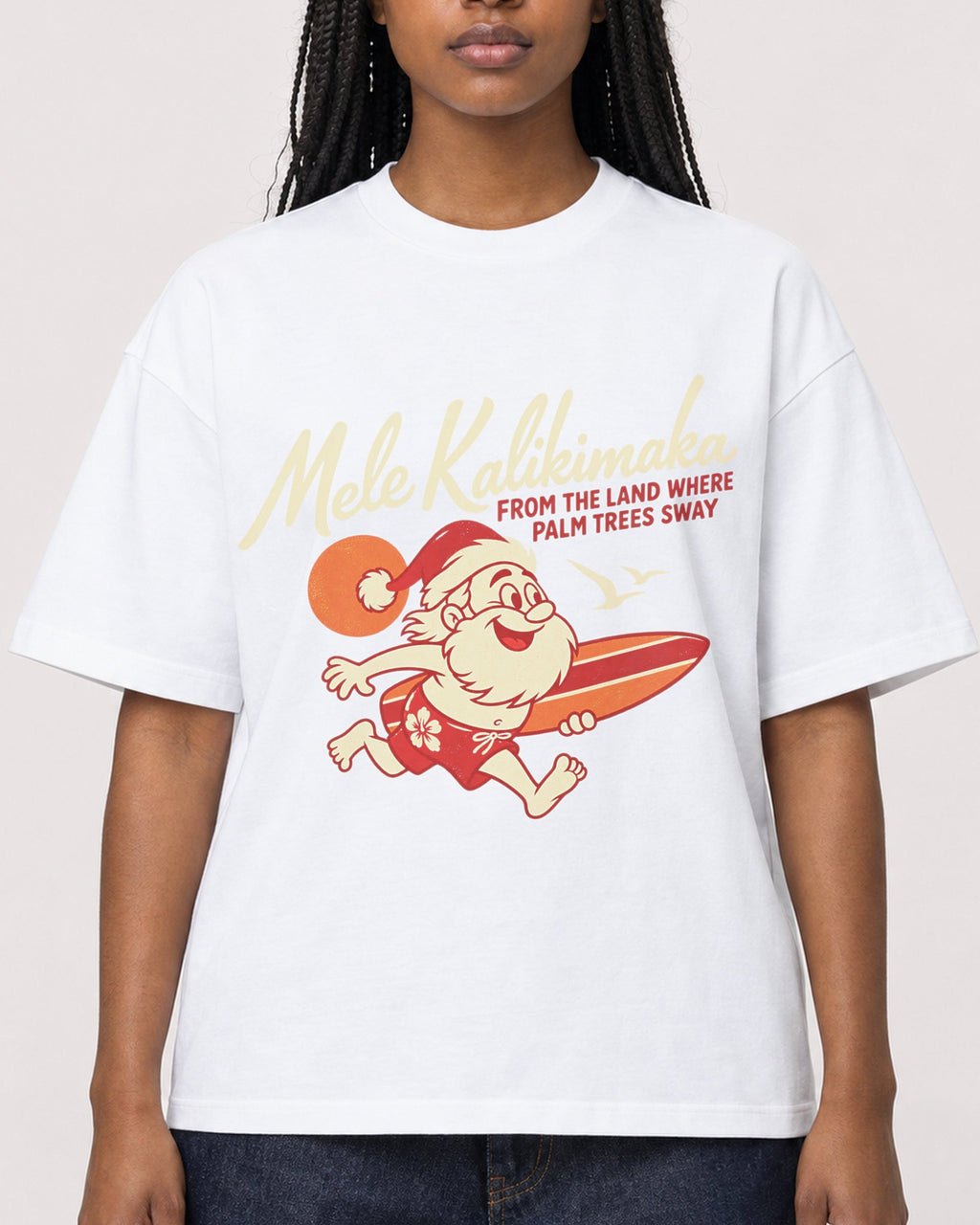 Mockup Boxy Heavyweight Tee White female close-up 04