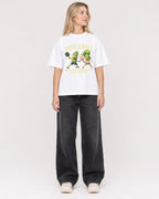Mockup Boxy Heavyweight Tee White female full-body 08
