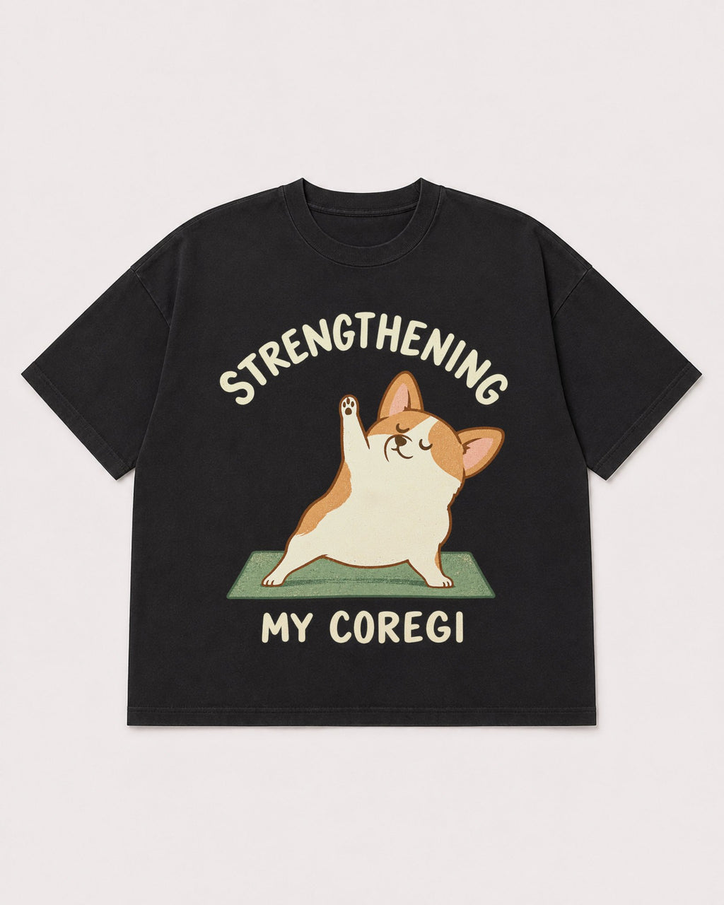 Mockup Boxy Heavyweight Tee Black product