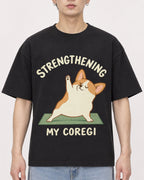 Mockup Boxy Heavyweight Tee Black male close-up 01
