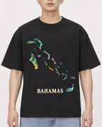 Mockup Boxy Heavyweight Tee Black male close-up 01