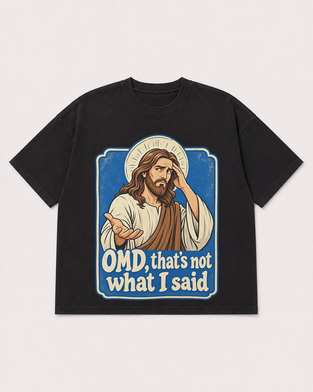 Mockup Boxy Heavyweight Tee Black product