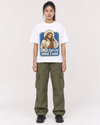 Mockup Boxy Heavyweight Tee White female full-body 42