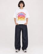 Mockup Boxy Heavyweight Tee White female full-body 39