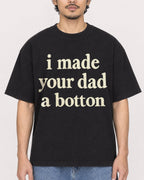 Mockup Boxy Heavyweight Tee Black male close-up 02