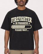 Mockup Boxy Heavyweight Tee Black male close-up 04