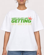 Mockup Boxy Heavyweight Tee White female close-up 20
