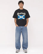 Mockup Boxy Heavyweight Tee Black male full-body 06
