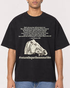 Mockup Boxy Heavyweight Tee Black male close-up 10