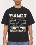 Mockup Boxy Heavyweight Tee Black male close-up 50