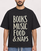 Mockup Boxy Heavyweight Tee Black male close-up 07