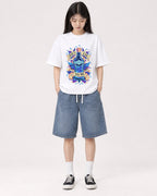 Mockup Boxy Heavyweight Tee White female full-body 01