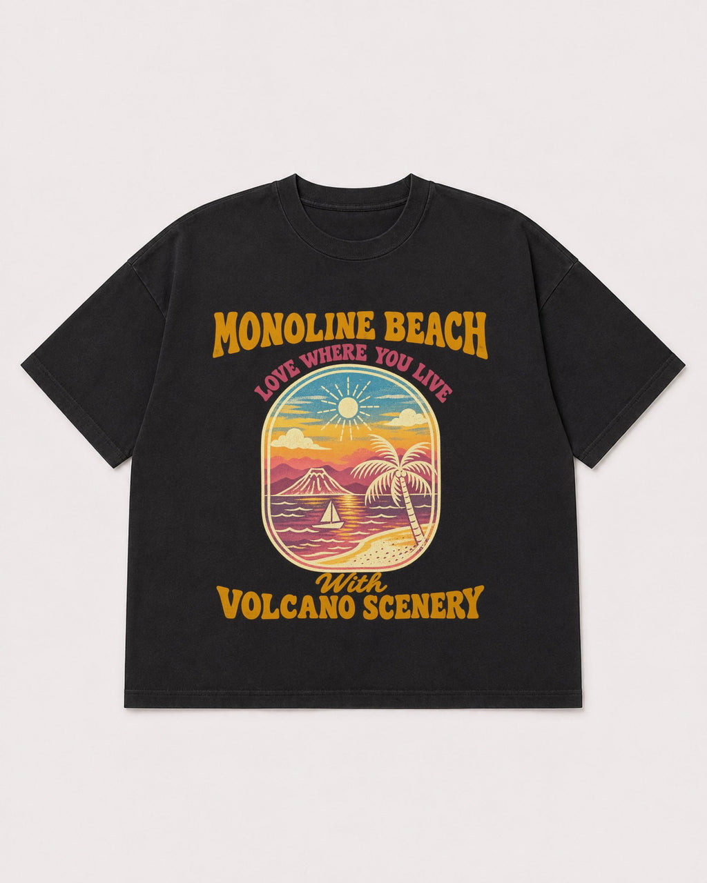 Mockup Boxy Heavyweight Tee Black product