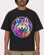 Mockup Boxy Heavyweight Tee Black male close-up 04