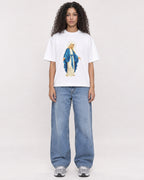 Mockup Boxy Heavyweight Tee White female full-body 10