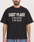 Mockup Boxy Heavyweight Tee Black male close-up 07