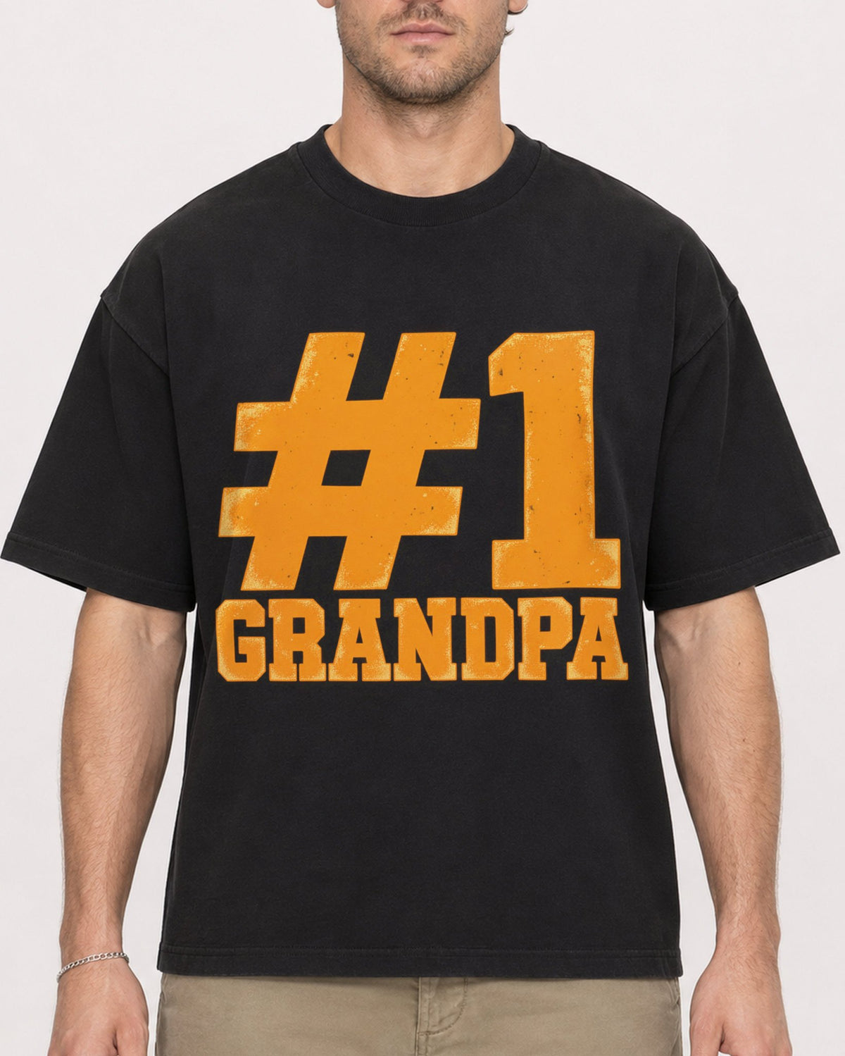 Mockup Boxy Heavyweight Tee Black male close-up 08