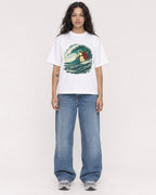 Mockup Boxy Heavyweight Tee White female full-body 30