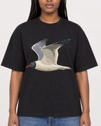 Mockup Boxy Heavyweight Tee Black female close-up 04