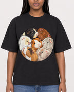 Mockup Boxy Heavyweight Tee Black female close-up 04