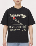Mockup Boxy Heavyweight Tee Black male close-up 01