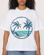 Mockup Boxy Heavyweight Tee White female close-up 05