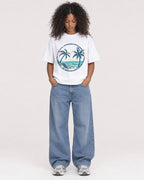 Mockup Boxy Heavyweight Tee White female full-body 05