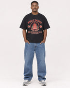 Mockup Boxy Heavyweight Tee Black male full-body 14