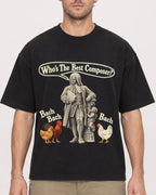 Mockup Boxy Heavyweight Tee Black male close-up 08