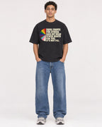 Mockup Boxy Heavyweight Tee Black male full-body 10