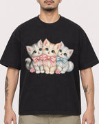 Mockup Boxy Heavyweight Tee Black male close-up 12