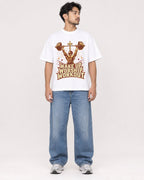 Mockup Boxy Heavyweight Tee White male full-body 02