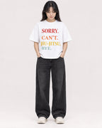 Mockup Boxy Heavyweight Tee White female full-body 13