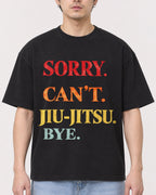 Mockup Boxy Heavyweight Tee Black male close-up 13