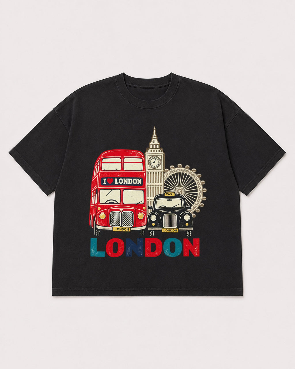Mockup Boxy Heavyweight Tee Black product