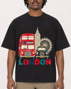 Mockup Boxy Heavyweight Tee Black male close-up 04