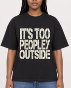 Mockup Boxy Heavyweight Tee Black female close-up 04