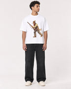 Mockup Boxy Heavyweight Tee White male full-body 10