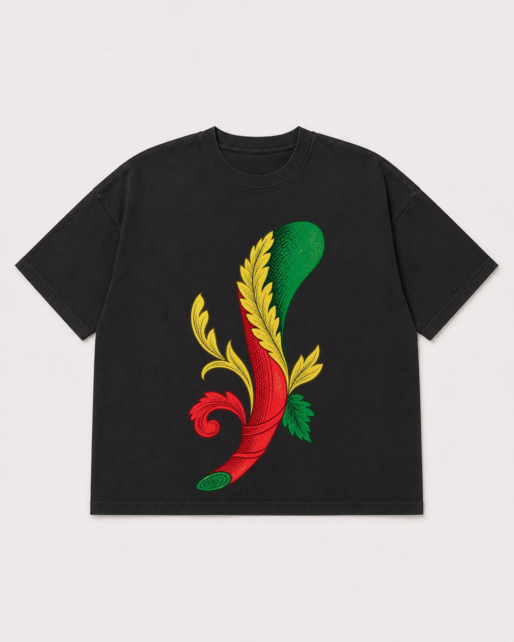 Mockup Boxy Heavyweight Tee Black product