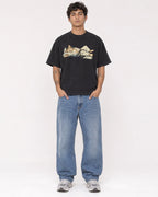 Mockup Boxy Heavyweight Tee Black male full-body 06
