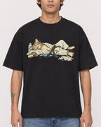 Mockup Boxy Heavyweight Tee Black male close-up 06