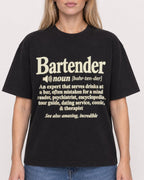 Mockup Boxy Heavyweight Tee Black female close-up 08