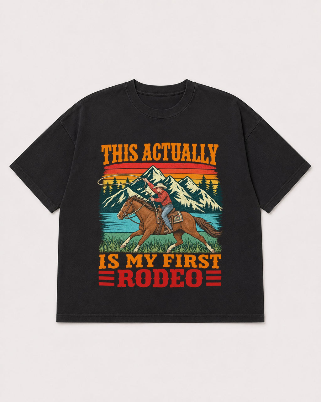 Mockup Boxy Heavyweight Tee Black product