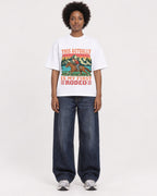 Mockup Boxy Heavyweight Tee White female full-body 14