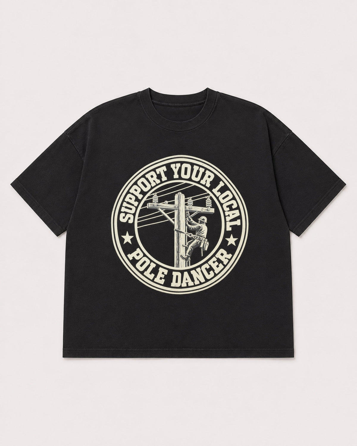 Mockup Boxy Heavyweight Tee Black product