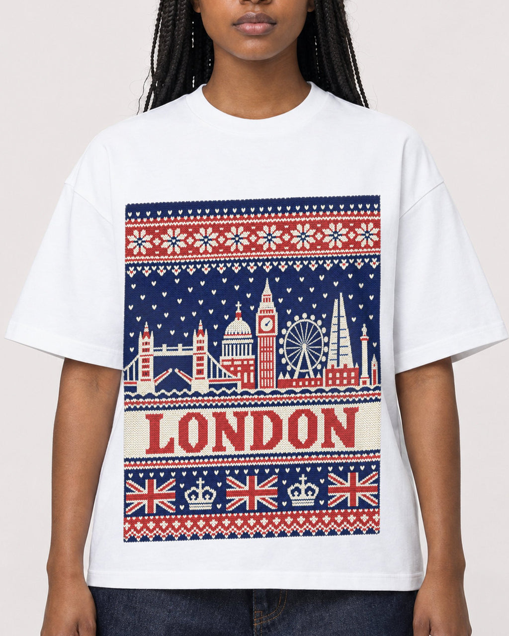 Mockup Boxy Heavyweight Tee White female close-up 04