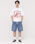 Mockup Boxy Heavyweight Tee White male full-body 13