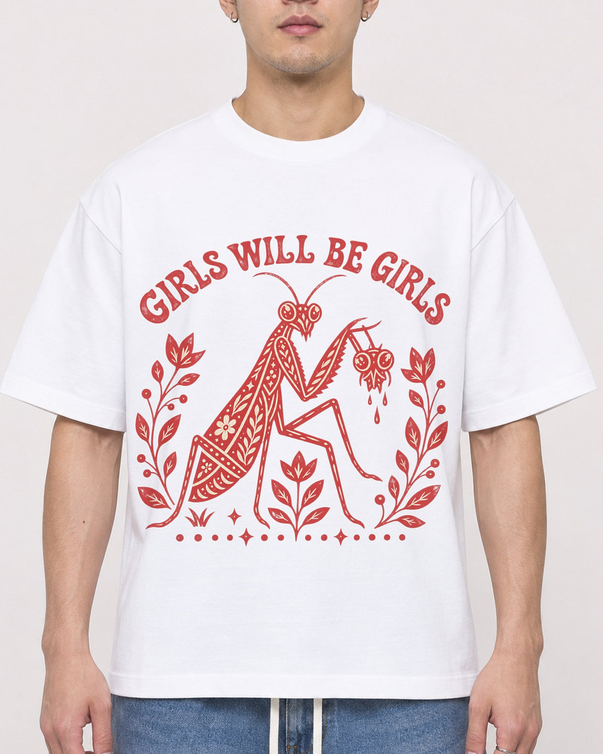 Mockup Boxy Heavyweight Tee White male close-up 13