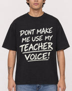 Mockup Boxy Heavyweight Tee Black male close-up 06